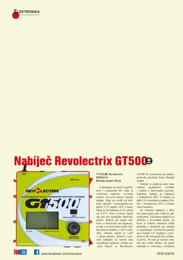 Obálka e-magazínu Nabíječ Revolectrix GT500