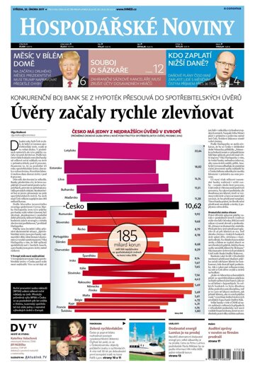 Obálka e-magazínu Hospodářské noviny 038 - 22.2.2017