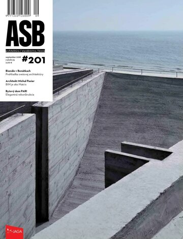 Obálka e-magazínu ASB Architektúra Stavebníctvo Biznis 9.8.2018
