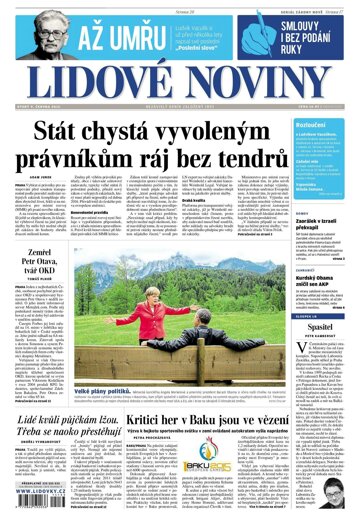 Obálka e-magazínu Lidové noviny 9.6.2015