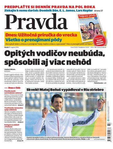Obálka e-magazínu Pravda 10. 8. 2016