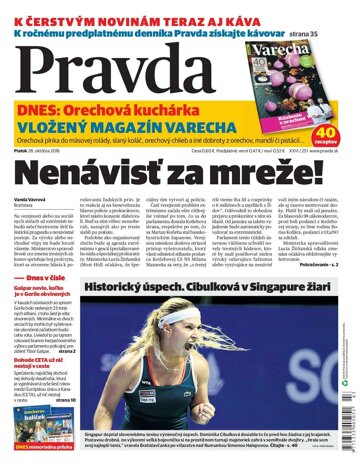 Obálka e-magazínu Pravda 28.10.2016