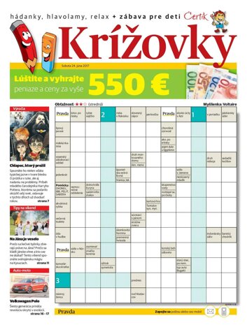 Obálka e-magazínu Krížovky 24. 6. 2017