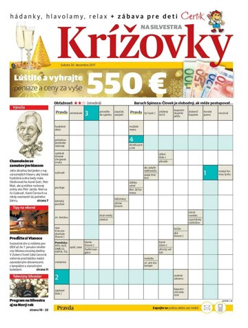 Obálka e-magazínu Krížovky 30.12.2017
