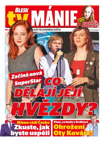 Obálka e-magazínu Blesk Tv manie 24.2.2018