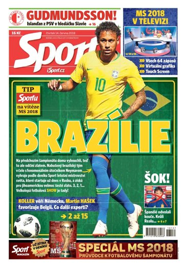 Obálka e-magazínu Sport 14.6.2018