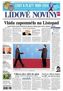 Obálka e-magazínu Lidové noviny 11.11.2014