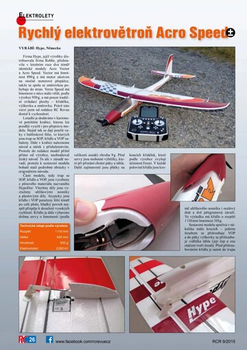 Obálka e-magazínu Rychlý elektrovětroň Acro Speed
