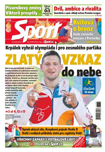 Obálka e-magazínu Sport 13.8.2016