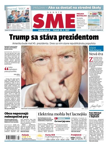 Obálka e-magazínu SME 20.1.2017