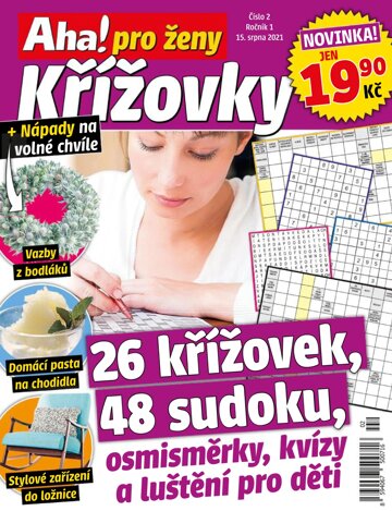 Obálka e-magazínu Aha! pro ženy křížovky 2/2021
