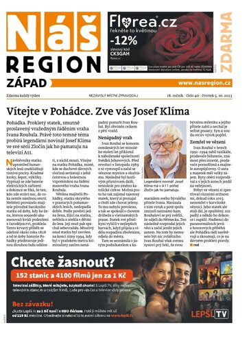 Obálka e-magazínu Náš Region - Západ 40/2023