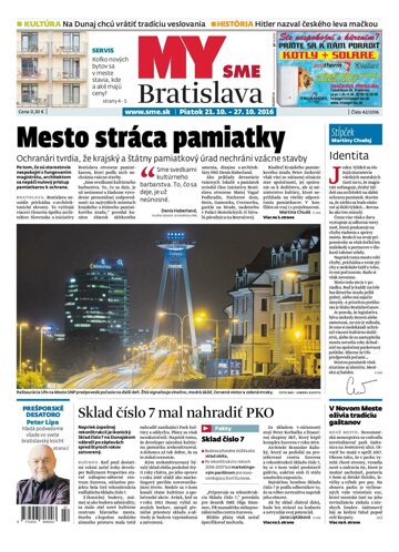 Obálka e-magazínu SME MY Bratislava 21.10.2016