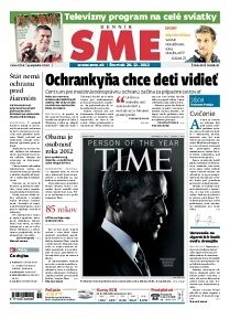 Obálka e-magazínu SME 20.12.2012