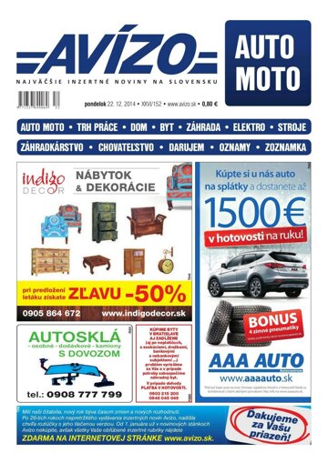 Obálka e-magazínu Avízo 152 (22.12.2014)