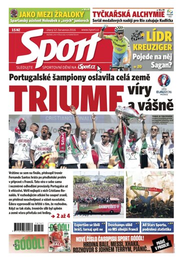 Obálka e-magazínu Sport 12.7.2016