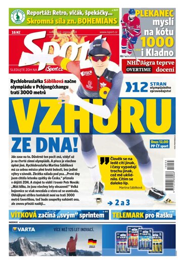 Obálka e-magazínu Sport 10.2.2018