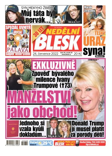 Obálka e-magazínu Nedělní Blesk 24.7.2022