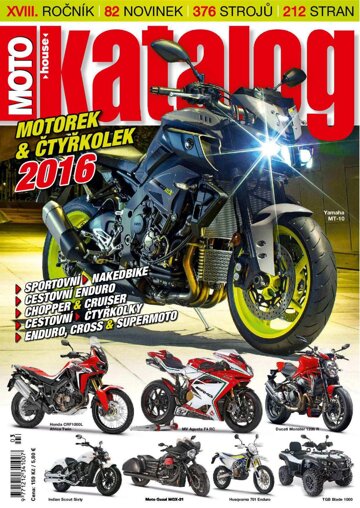 Obálka e-magazínu Motohouse katalog motocyklů 2016