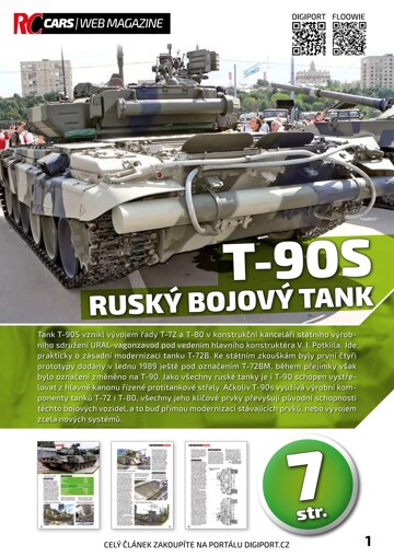 Obálka e-magazínu T-90S Ruský bojový tank