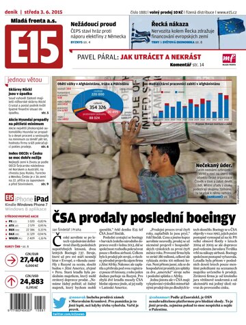 Obálka e-magazínu E15 3.6.2015