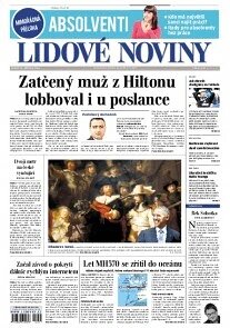 Obálka e-magazínu Lidové noviny 25.3.2014