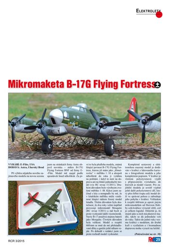 Obálka e-magazínu Mikromaketa B-17G Flying Fortress