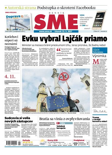 Obálka e-magazínu SME 23.5.2017