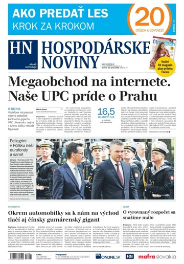 Obálka e-magazínu Hospodárske noviny 26.04.2018
