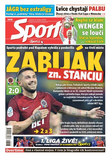 Obálka e-magazínu Sport 21.4.2018