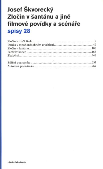 Obálka knihy Zločin v šantánu a jiné filmové povídky a scénáře (spisy - svazek 28)