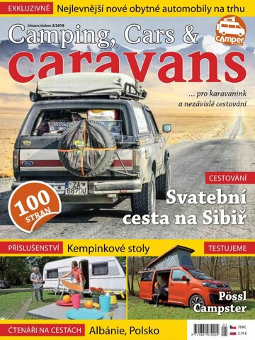 Obálka e-magazínu Camping, Cars & Caravans 2/2018