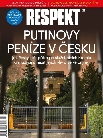 Obálka e-magazínu Respekt 22/2022