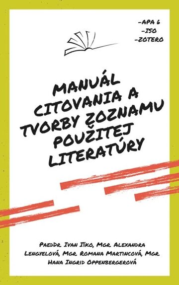 Obálka knihy Manuál citovania a tvorby zoznamu použitej literatúry