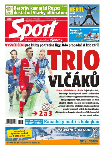 Obálka e-magazínu Sport 20.10.2015