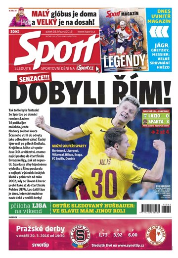 Obálka e-magazínu Sport 18.3.2016