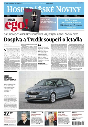 Obálka e-magazínu Hospodářské noviny 209 - 27.10.2016