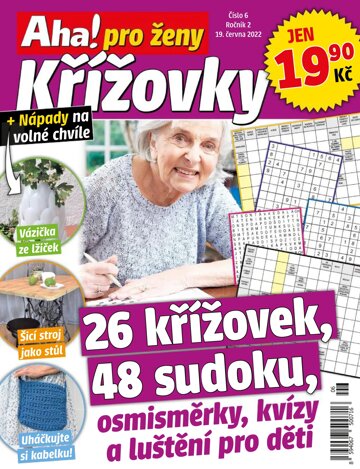 Obálka e-magazínu Aha! pro ženy křížovky 6/2022