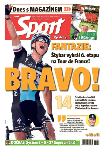 Obálka e-magazínu Sport 10.7.2015