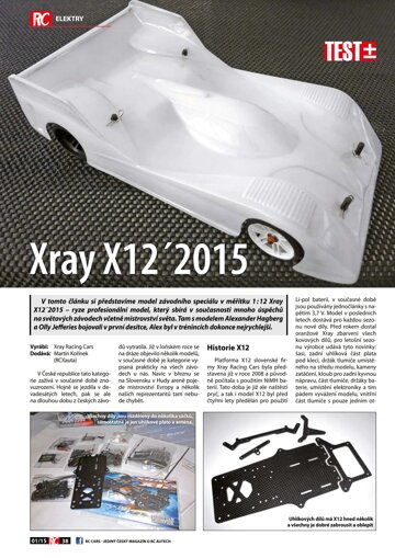 Obálka e-magazínu RC cars 01/2015 Xray X122015