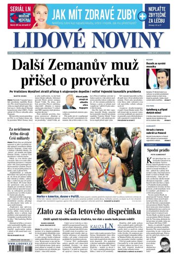 Obálka e-magazínu Lidové noviny 3.12.2015