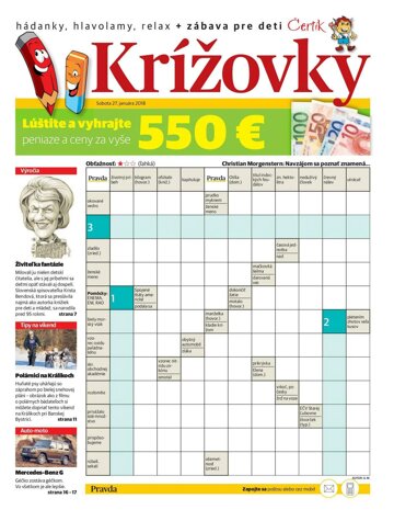 Obálka e-magazínu Krížovky 27. 1. 2018