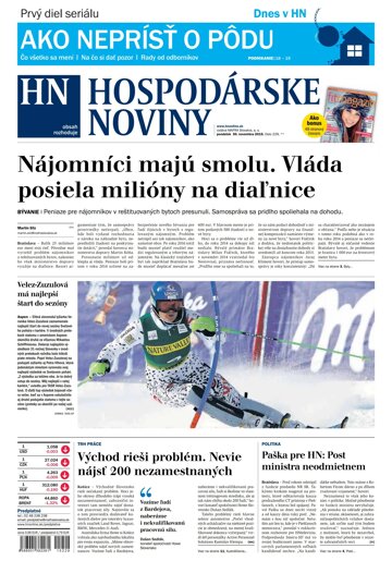 Obálka e-magazínu Hospodárske noviny 30.11.2015