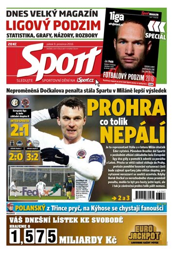 Obálka e-magazínu Sport 9.12.2016