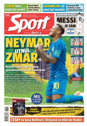Obálka e-magazínu Sport 23.6.2018