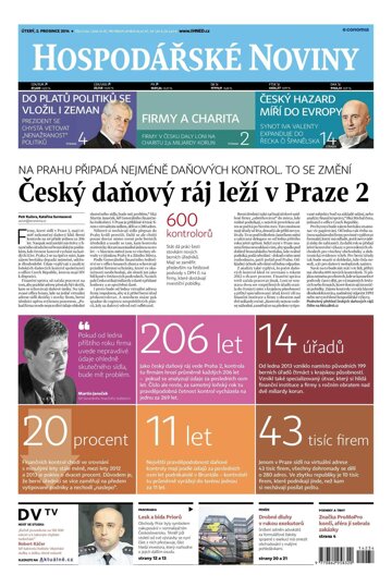 Obálka e-magazínu Hospodářské noviny 234 - 2.12.2014