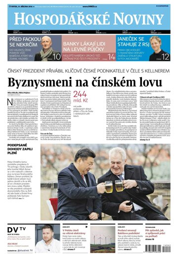 Obálka e-magazínu Hospodářské noviny 062 - 31.3.2016