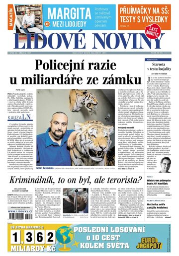 Obálka e-magazínu Lidové noviny 24.3.2017