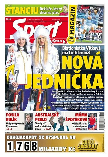 Obálka e-magazínu Sport 19.1.2018