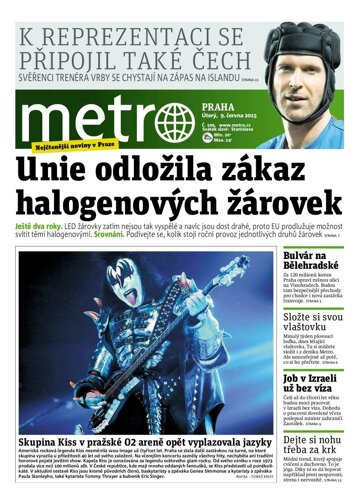 Obálka e-magazínu deník METRO 9.6.2015